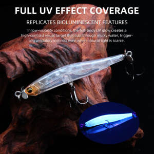 MAGICWORKS 80S 80mm 9.7g Leurre Minnow Propulsé Coulant pour la Pêche au Bar - Product Image 5