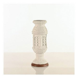 Support à gâteau en résine multicouche blanc, design décoratif orné - Product Image 1