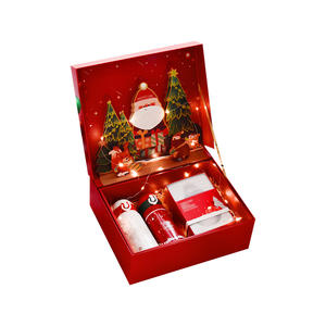 Индивидуальная картонная раскладушка, предварительно заполненная Рождественская Подарочная коробка, светодиодная декоративная Рождественская Подарочная коробка для радости - Product Image 1