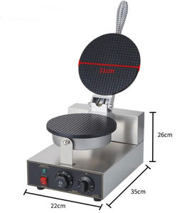 Machine à peau croustillante d'usine de gaufrier à cône doux électrique commercial - Product Image 3