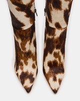 Bottes longues au genou pour femmes en vente en gros Chaussures à talons aiguilles et bout pointu en cuir d'hiver à la mode