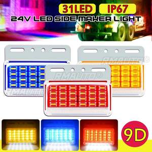 Nouveauté 2021 : Feux de position latéraux 24V 31 LED 9D pour camions tout-terrain et remorques, ensemble de feux de signalisation 3 couleurs - Product Image 1