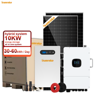 Sunroko Hybrid Komplettes Solarstromsystem 8kW 10kW 12kW Photovoltaik-Solarenergiespeichersystem-Set