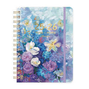 2025 Tùy Chỉnh A5 Máy Tính Xách Tay Giá Trị Cao Bìa Giấy Cuốn Sách Nhật Ký Cho Thương Mại Nước Ngoài Tuần Kế Hoạch Lịch Trình Cuốn Sách Dây Đeo Cuộn Dây Cuốn Sách Định Dạng - Product Image 1