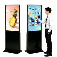 Tótem Publicitario Digital con Pantalla Táctil Interactiva Inteligente LCD con Soporte de Piso, Animación, Resolución 4K para Centros Comerciales