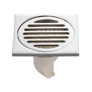 مصفاة أرضية مربعة مضادة للروائح من YOTO، غطاء شبكي قابل للتركيب في البلاط، مصفاة حمام نحاسية بتشطيب مصقول - Product Image 5