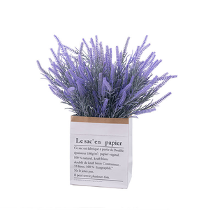 פרחים לבנדר מדומה הסיטונאי פרחים גבוהה ריאליסטית הביתה ארוחת קישוט פרחים קישוטי חתונה גינון מיוחד - Product Image 6