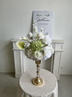 L-R477 Boule de fleurs artificielles personnalisée très vendue pour la décoration de mariage, arrangement floral artificiel, fleurs pour allée de mariage