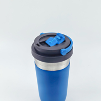 Gobelet isotherme en acier inoxydable 304 de 550 ml – Tasse thermos portable à double bec verseur pour usage extérieur et intérieur, idéal pour la voiture
