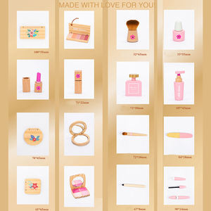 Ensemble <span class=keywords><strong>de</strong></span> beauté élégant en bois petite femme pour le maquillage Kit <span class=keywords><strong>de</strong></span> jeu <span class=keywords><strong>de</strong></span> simulation avec miroir <span class=keywords><strong>de</strong></span> brosse <span class=keywords><strong>de</strong></span> parfum d'ombre à paupières et étui à cosmétiques - Product Image 4