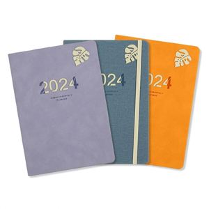 Pu Leather <b>Journal</b> Sublimation Lined Paper 2025 Calendar Diary Customized Book Pu Leather Notebooks With Pen - Product Image 2