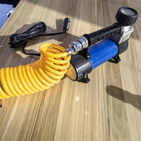 Compresseur d'air de voiture électrique portable 12V 150psi gonfleur de pneu de voiture en métal à haute pression avec moniteur de pression des pneus à lumière LED