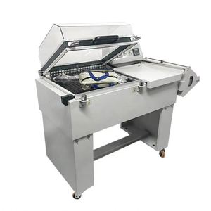 Machine d'emballage rétractable semi-automatique électrique robuste 2-en-1 FM-5540 pour films <span class=keywords><strong>POF</strong></span>/PVC, scelleuse de canettes et bouteilles en gros - Product Image 3