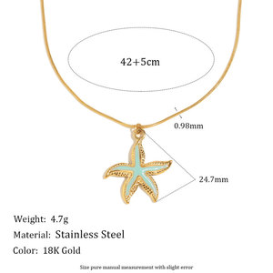 สร้อยคอจี้แฟชั่นฮาวายสำหรับผู้หญิงทำจากสแตนเลส316L 14K 18K - Product Image 6