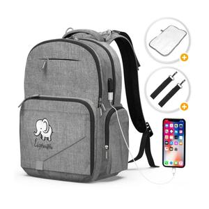 Muestra Gratuita de Bolsa de Viaje Personalizada para Cochecito con Gran Capacidad, Impermeable, Mochila con USB, Bolsa de Pañales para Madres - Product Image 6