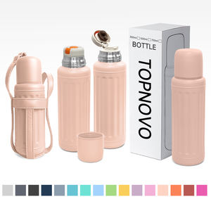 Botella de Acero Inoxidable para Exteriores 2025, Diseño a Rayas, Tapa para Beber Directo, Taza para Beber - Product Image 1