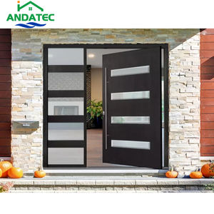 Porta di perno <span class=keywords><strong>esterna</strong></span> lussuosa 2024 grandi porte d'<span class=keywords><strong>ingresso</strong></span> porta nera per la casa con stile moderno - Product Image 2