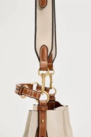 Sac à main en cuir PU marron de style coréen de luxe pour femmes BLL0070 avec sangle à boucle Sac seau portable