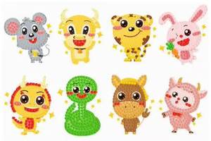 Kits de Pintura de Diamantes DIY con Diseños de Animales, Vegetales y Autos, Diseño de Dibujos Animados - Product Image 4