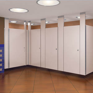 Cloisons de toilettes modulaires montées au <span class=keywords><strong>plafond</strong></span> pour centre sportif moderne, cloison de séparation de salle de bain commerciale, espaces publics - Product Image 6