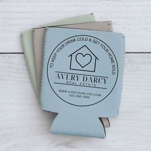 Enfriadores de bebidas personalizados para bienes inmuebles, aisladores de cerveza, regalos de boda, recuerdos de ensayo - Product Image 1