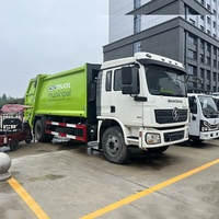 Camion compacteur de déchets Shacman 14CBM, transmission manuelle diesel, avec boîte de vitesses et pompe, transmission 4x2, à vendre