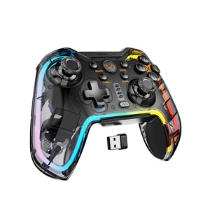 จอยสติ๊กไร้สาย 2.4G สำหรับเล่นเกม แบบ OEM/ODM จากโรงงาน พร้อมระบบสั่นคู่ ไฟ RGB ปุ่มตั้งโปรแกรมได้ รุ่น STK-WL2040XOR - Product Image 3