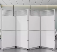 Cloisons de bureau pliables, séparateurs de pièce mobiles, panneaux de séparation d'intimité mobiles avec roulettes