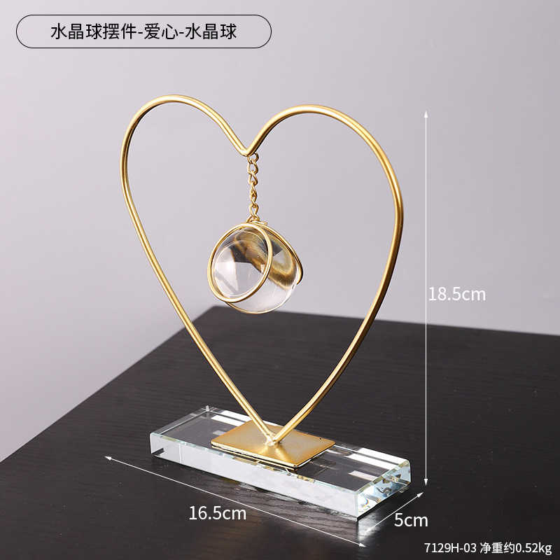 7129H-03 Ornement boule de cristal - Coeur - Boule de cristal