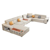 Canapé modulable polyvalent avec ottoman convertible, couleur - Coussins coordonnés pour les salons tendance, canapé de salon