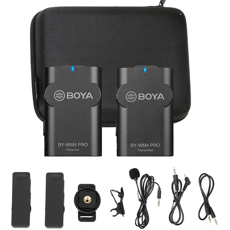 BO YA WM4 PRO-K1 Outdoor Camera Mobile Audio Recorder 2.4G Wireless Microphone for Smartphone DSLR Camera