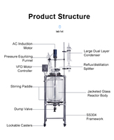 Lab1st Bouilloire chemisée pour réacteur de laboratoire 1l-200l avec agitateur