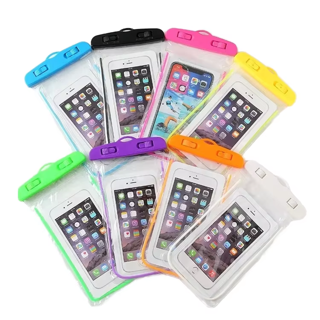 Summer Portable Waterproof Pouch Bag for Smart Phones Beach Under Water Ipx8 Waterproof Phone case 3 Folding Customize logo