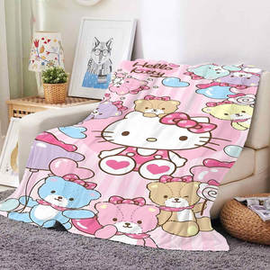 Factory Wholesale Custom Cartoon Fleece Blanket Soft Cozy Flannel Sofa Bed <b>Couch</b> <b>Throw</b> Picnic Travel Blankets - Product Image 3