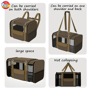 PRODIGY PETB01 Portable Pet Carrier Breathable Soft Mesh Outdoor Pet Dog Bag Durable Expandable Airline Approved Bag - Product Image 2