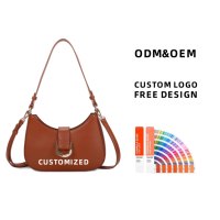 Großhandel Damenmode Schulter Handtasche Umhängetasche PU Leder Half Moon Taschen für Damen Geldbörsen Handtaschen