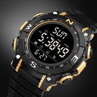 Reloj Deportivo Digital de Plástico para Hombre 2024, Luminoso, Resistente al Agua, con Cronómetro y Alarma, Venta al Por Mayor, Nuevo y Moderno