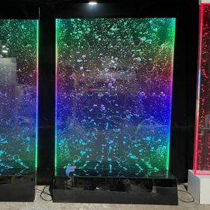 Decoración interior personalizada, fuentes interiores, pantallas divisorias, panel de pared con burbujas de agua LED - Product Image 2