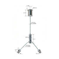 Accessoires d'éclairage avec crochets métalliques Y-Fit en acier inoxydable, kit de suspension au plafond réglable et personnalisable en forme de Y, à dégagement rapide