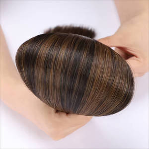 Extensions de cheveux humains brésiliens vierges non traités 99J Bourgogne, lisses et ondulés, en trame plate, pour femmes - Product Image 2