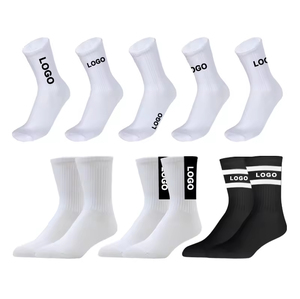 Chaussettes de sport en coton personnalisées avec logo, chaussettes de compression pour le basketball et la course à pied, vente en gros - Product Image 2