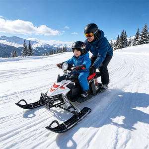 Motoneige électrique tout-terrain avec dossier confortable, véhicule à chenilles pour la conduite sur les pentes enneigées en hiver - Product Image 6
