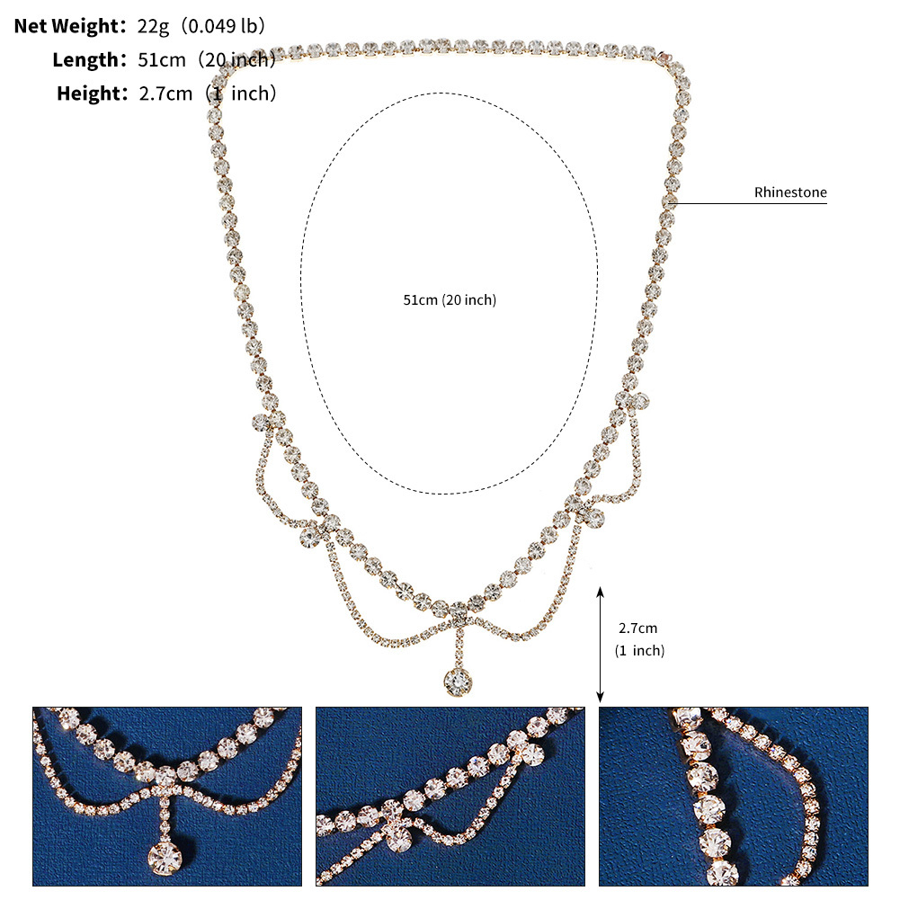 2 PCS Kopfschmuck Gold – Vintage Kopfketten Mit Kristall | Boho Stirnbänder Für Hochzeit, Festival & Party