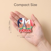 Imán de Resina Personalizado con Logotipo Romántico de París, Ciudad del Amor, Francia, Imán para Refrigerador ROMÁNTICO PARÍS, Decoración Encantadora para el Hogar a la Orilla del Sena