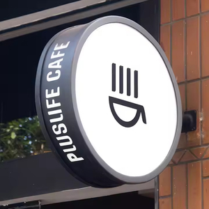 Ngoài trời kinh doanh cửa hàng dấu hiệu đèn Vòng Tròn LED quảng cáo hộp Đèn tường bên gắn bảng hiệu - Product Image 4