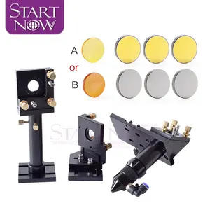 Startnow CO2 Laser Head Kit 20mm Focus Lens & 25mm Mo Si Mirror Mount Holder For DIY CNC Cutting Machine Metal Base Spare Parts