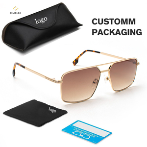 Omelle 2024 sang trọng Unisex Kính mát với vàng và màu xám khung hàng không Shades UV400 ống kính kim loại cho ngoài trời <span class=keywords><strong>wayfaring</strong></span> - Product Image 6
