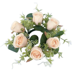 Lot de fleurs de mariage en soie bon marché <span class=keywords><strong>Bouquet</strong></span> de fleurs artificielles de <span class=keywords><strong>mariée</strong></span> Rose Fleur de la main pour mariage - Product Image 3