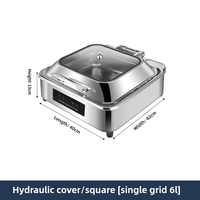 Restaurant Hydraulic Edelstahl Buffet Food Warmer Deluxe Hot Pot mit elektrischer Option Kommerzielle elektrische Chafing Dish