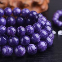 Fabricants en gros de bracelets en pierres de charoïte naturelle russe, bijoux en cristal en gros pour hommes et femmes